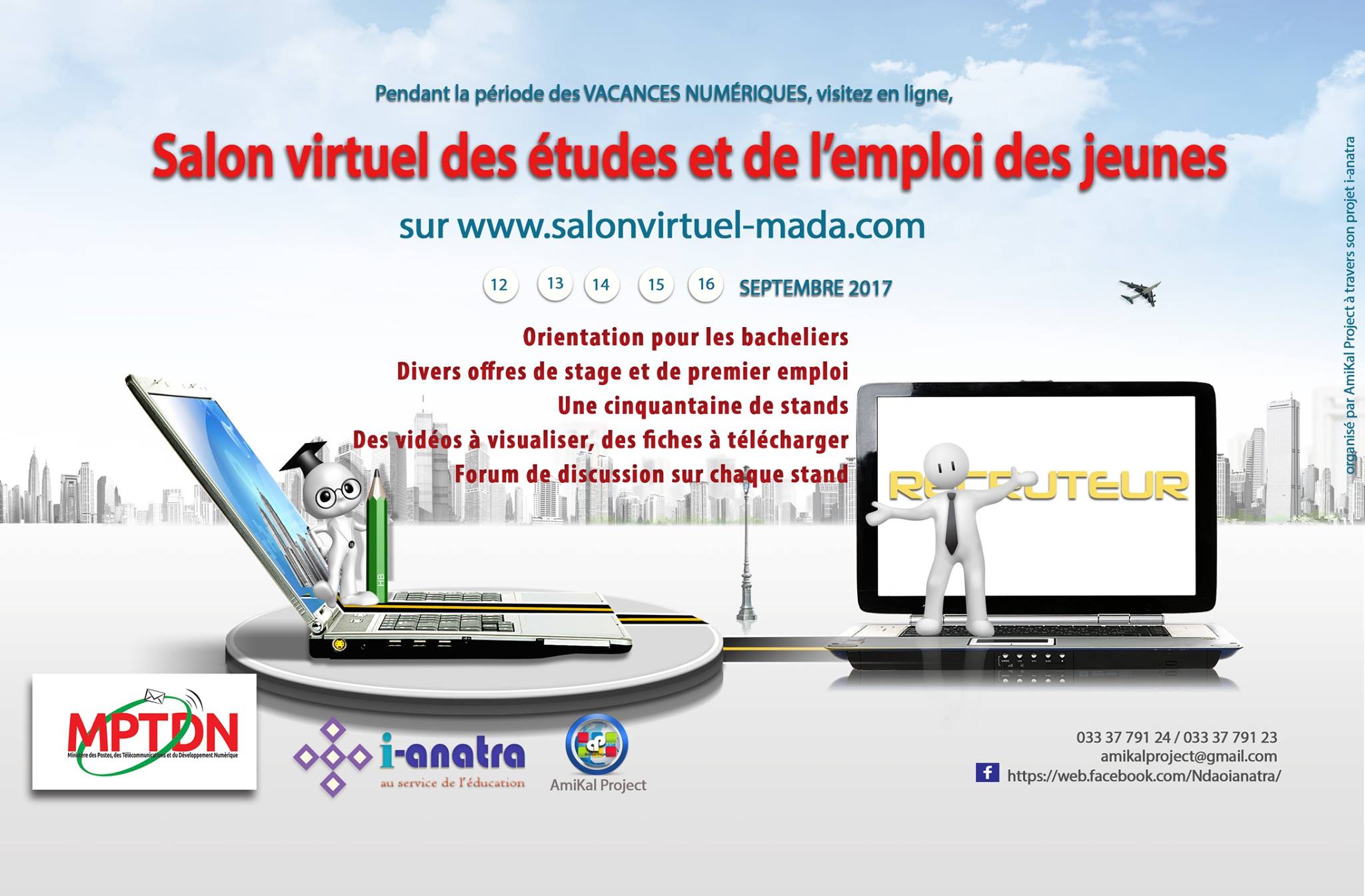 Le Salon virtuel des études et de l’emploi des jeunes : c’est demain !