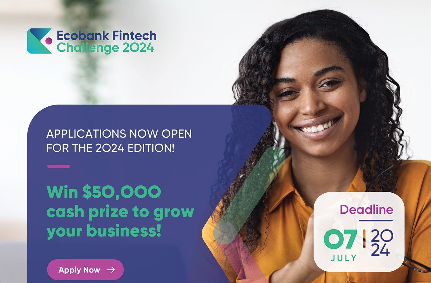 Participez à l’Ecobank Fintech Challenge et gagnez 50 000 Dollars!