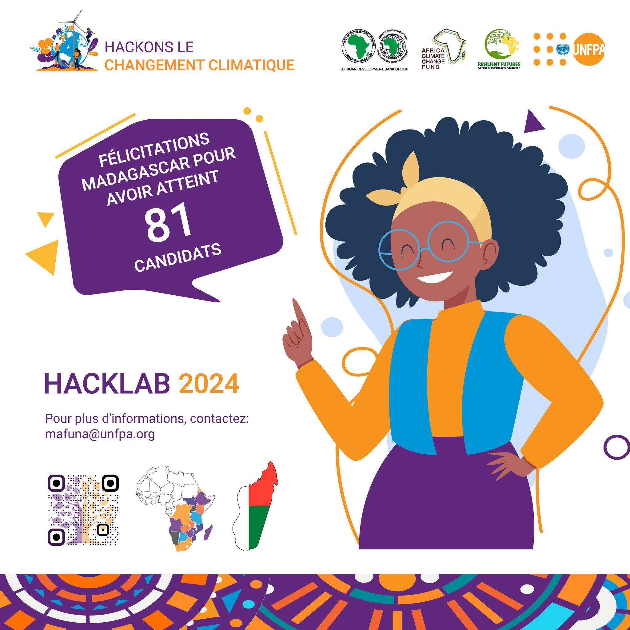 HackLab UNFPA 2024 — Encourager les jeunes innovateurs pour un avenir climatique résilient